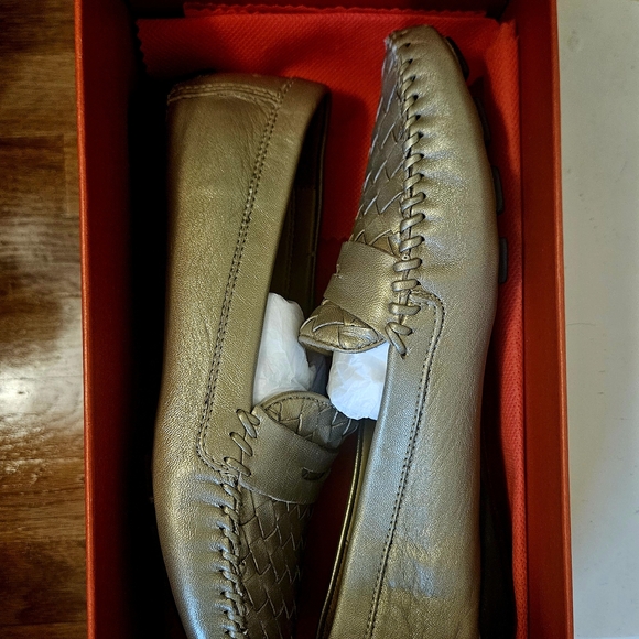 Robert Zur Women's Gold Loafers - Picture 3 of 4